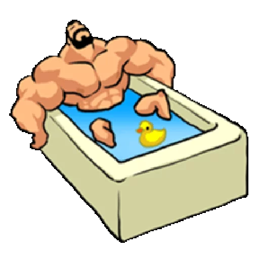 🛁 Стикер «Super Muscle Man» для Telegram