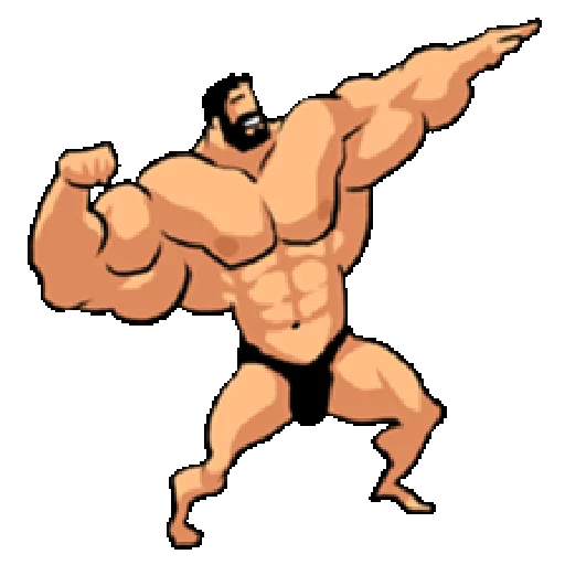 💪 Стикер «Super Muscle Man» для Telegram