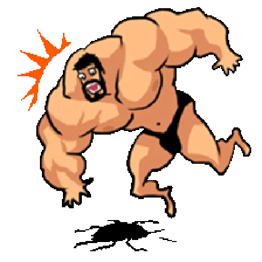 😧 Стикер «Super Muscle Man» для Telegram
