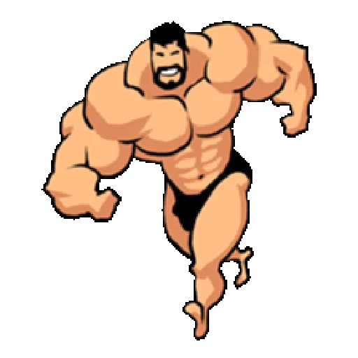 🏃 Стикер «Super Muscle Man» для Telegram