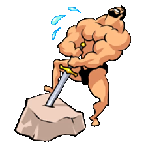 😫 Стикер «Super Muscle Man» для Telegram