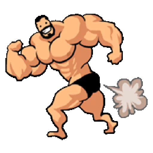 💨 Стикер «Super Muscle Man» для Telegram