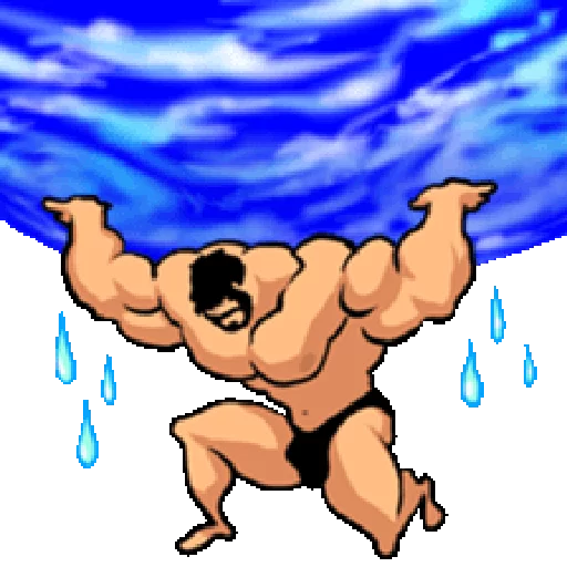 🌍 Стикер «Super Muscle Man» для Telegram