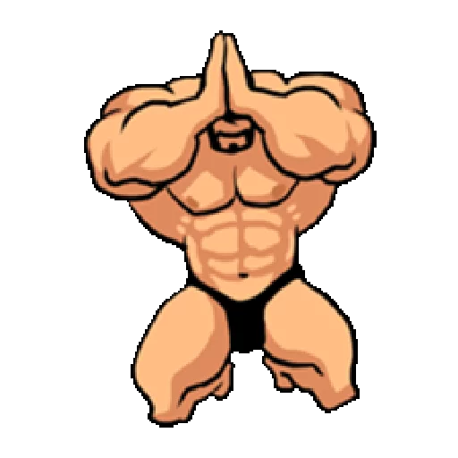 🙏 Стикер «Super Muscle Man» для Telegram