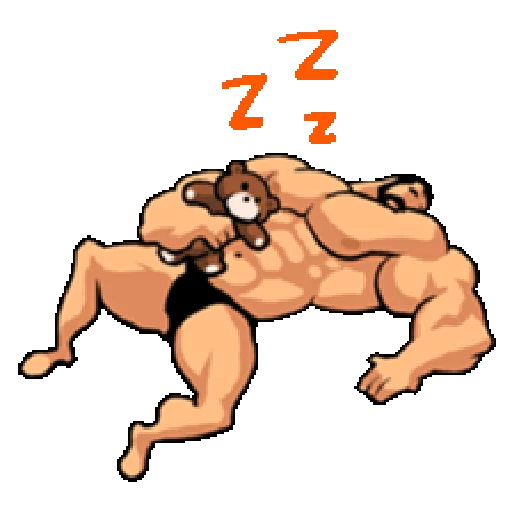 😴 Стикер «Super Muscle Man» для Telegram