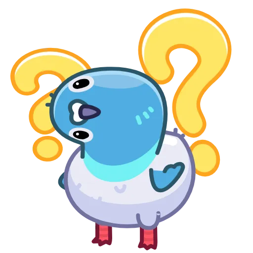 🐦 Стикер «Questions» для Telegram