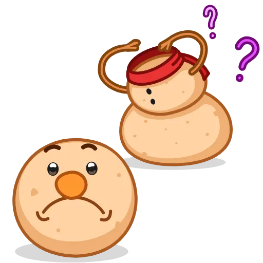 ☃️ Стикер «Questions» для Telegram