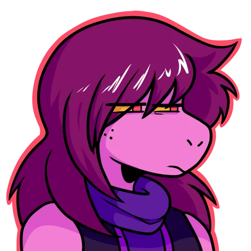 😒 Стикер «Susie_Deltarune» для Telegram