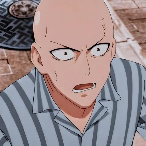 😨 Стикер «One Punch Man Saitama» для Telegram