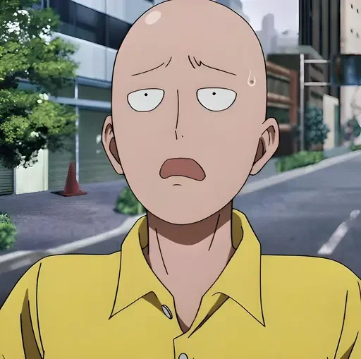 😰 Стикер «One Punch Man Saitama» для Telegram