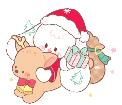 🦌 Стикер «new year ->» для Telegram
