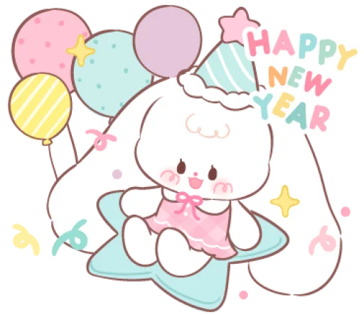 🎊 Стикер «new year ->» для Telegram