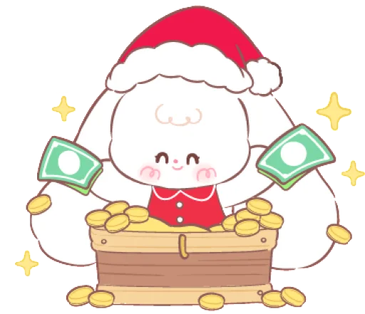 💶 Стикер «new year ->» для Telegram