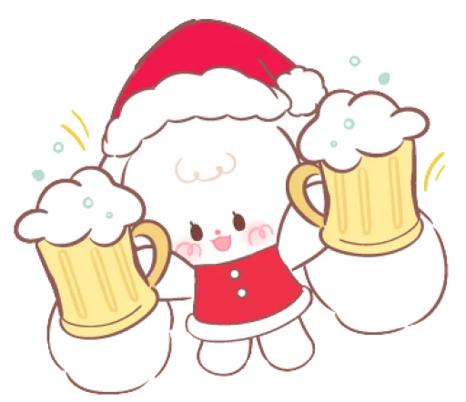 🍻 Стикер «new year ->» для Telegram