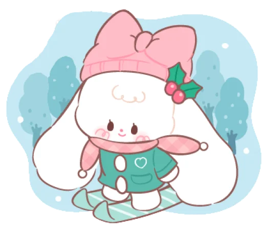 🧣 Стикер «new year ->» для Telegram