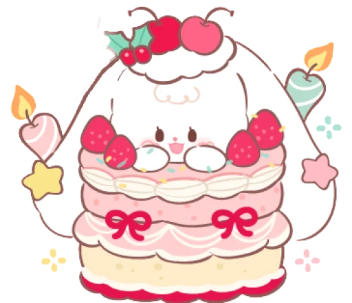 🎂 Стикер «new year ->» для Telegram