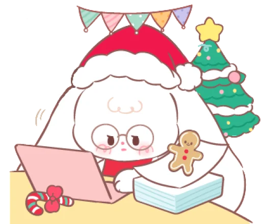 🤓 Стикер «new year ->» для Telegram