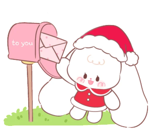 📮 Стикер «new year ->» для Telegram