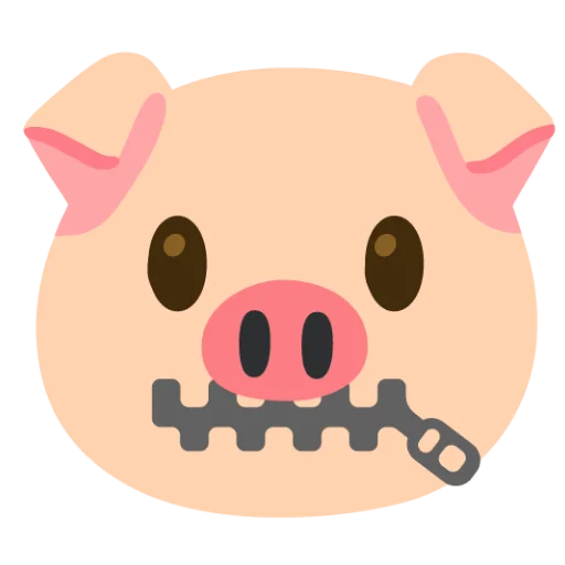 🤐 Стикер «Свинка» для Telegram