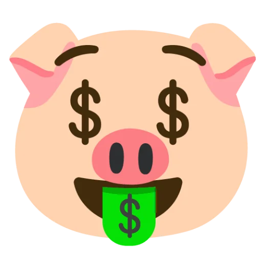 🤑 Стикер «Свинка» для Telegram