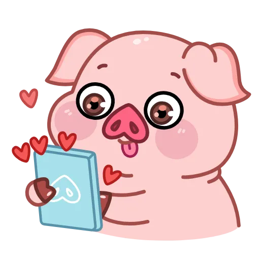 ❤️ Стикер «Свинка» для Telegram