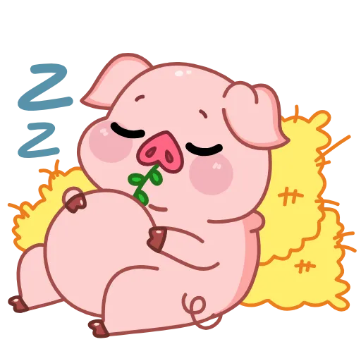 😴 Стикер «Свинка» для Telegram
