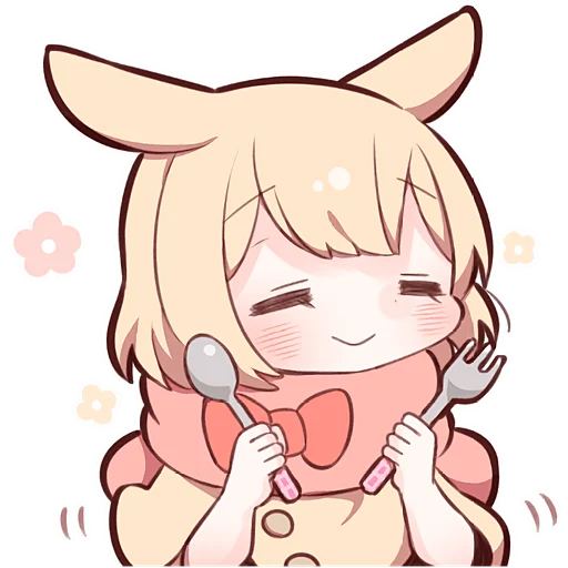 🍴 Стикер «Сладкий зайчик 4» для Telegram