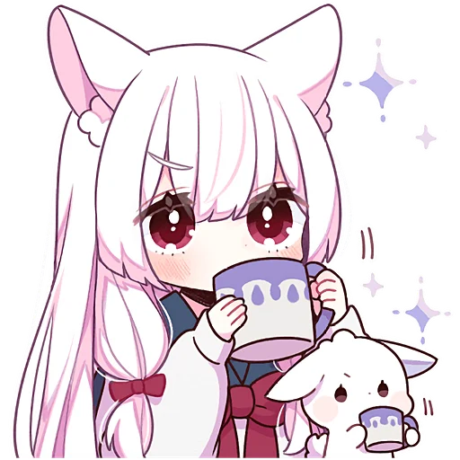☕️ Стикер «Сладкая зайка» для Telegram