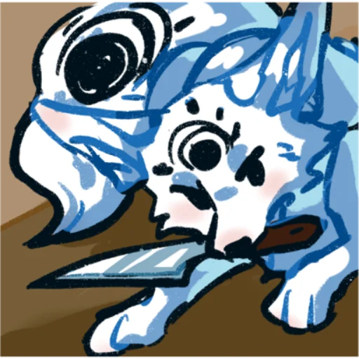 🔪 Стикер «sweetavrorafox» для Telegram