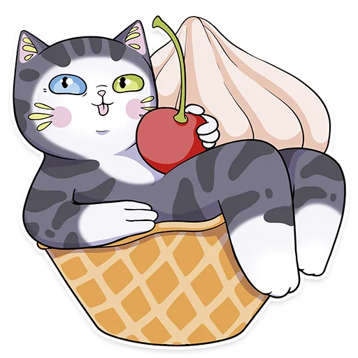 🧁 Стикер «Sweet Cat» для Telegram