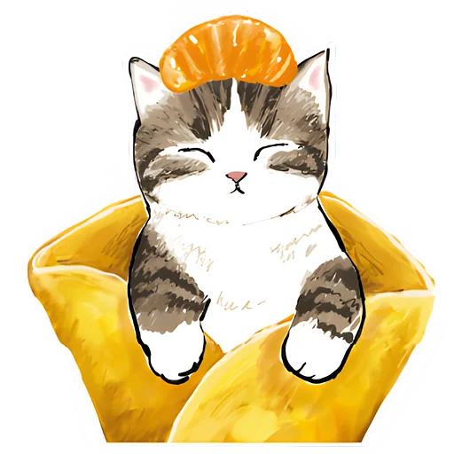 🍊 Стикер «Сладкие котята» для Telegram