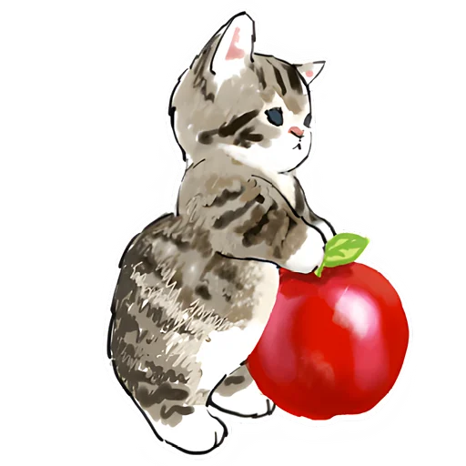 🍎 Стикер «Сладкие котята» для Telegram