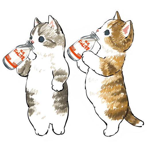 🥛 Стикер «Сладкие котята» для Telegram