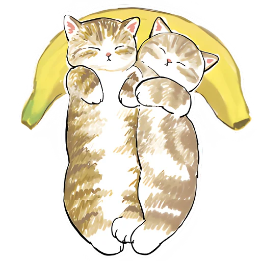 🍌 Стикер «Сладкие котята» для Telegram