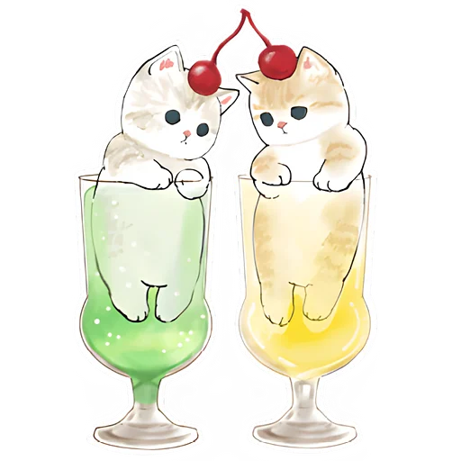 🍸 Стикер «Сладкие котята» для Telegram