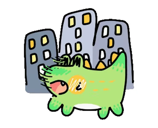 🏙 Стикер «Sweet Croc» для Telegram