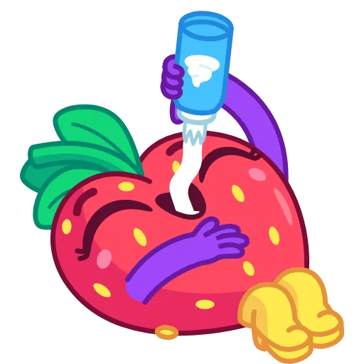 🤤 Стикер «Sweety Strawberry» для Telegram