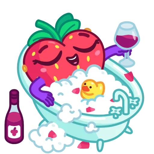 😌 Стикер «Sweety Strawberry» для Telegram