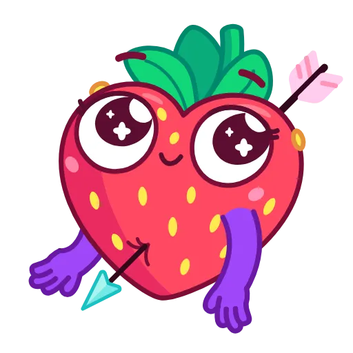 🤪 Стикер «Sweety Strawberry» для Telegram