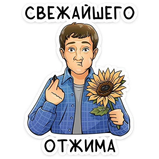 🌻 Стикер «Реальные пацаны» для Telegram