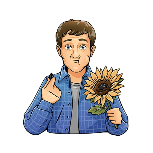 🌻 Стикер «Реальные пацаны Без текста» для Telegram
