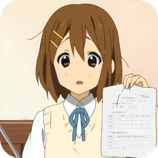 🥰 Стикер «Yui Hirasawa» для Telegram