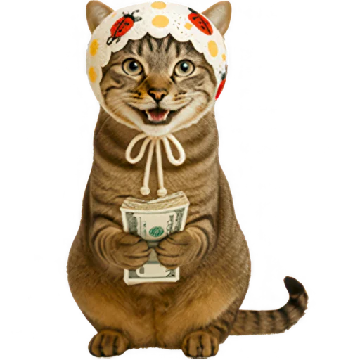 💸 Стикер «Кот с платком» для Telegram