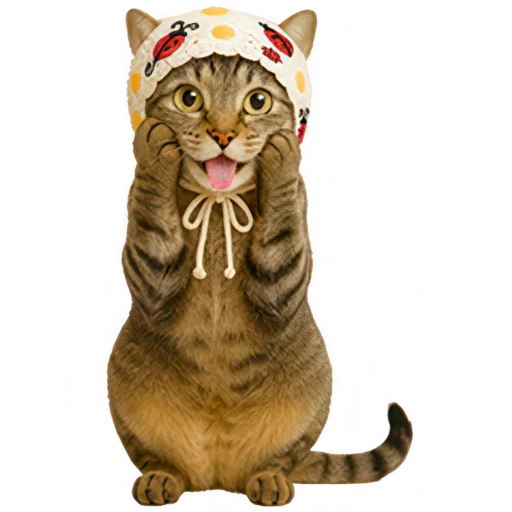 😝 Стикер «Кот с платком» для Telegram