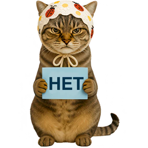 🙅‍♂ Стикер «Кот с платком» для Telegram