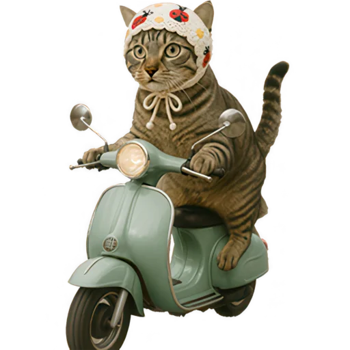 🛵 Стикер «Кот с платком» для Telegram