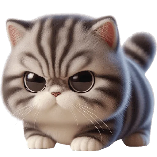 😤 Стикер «Полосатый котенок» для Telegram