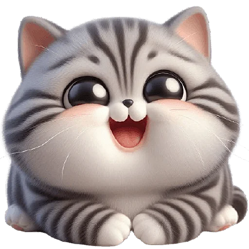 😅 Стикер «Полосатый котенок» для Telegram