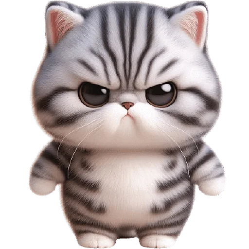 😤 Стикер «Полосатый котенок» для Telegram