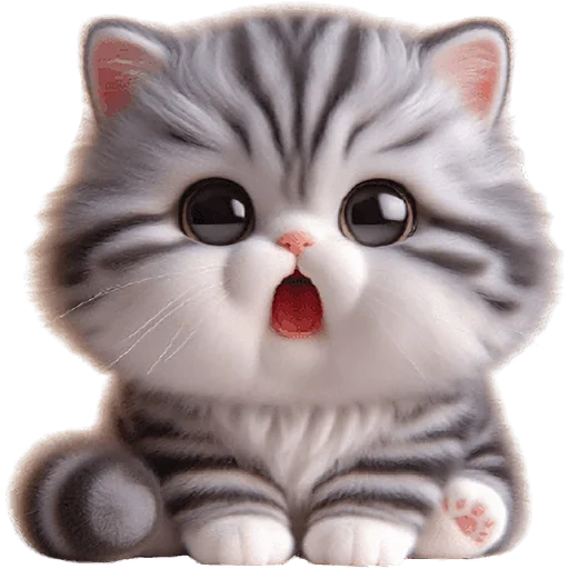 😦 Стикер «Полосатый котенок» для Telegram